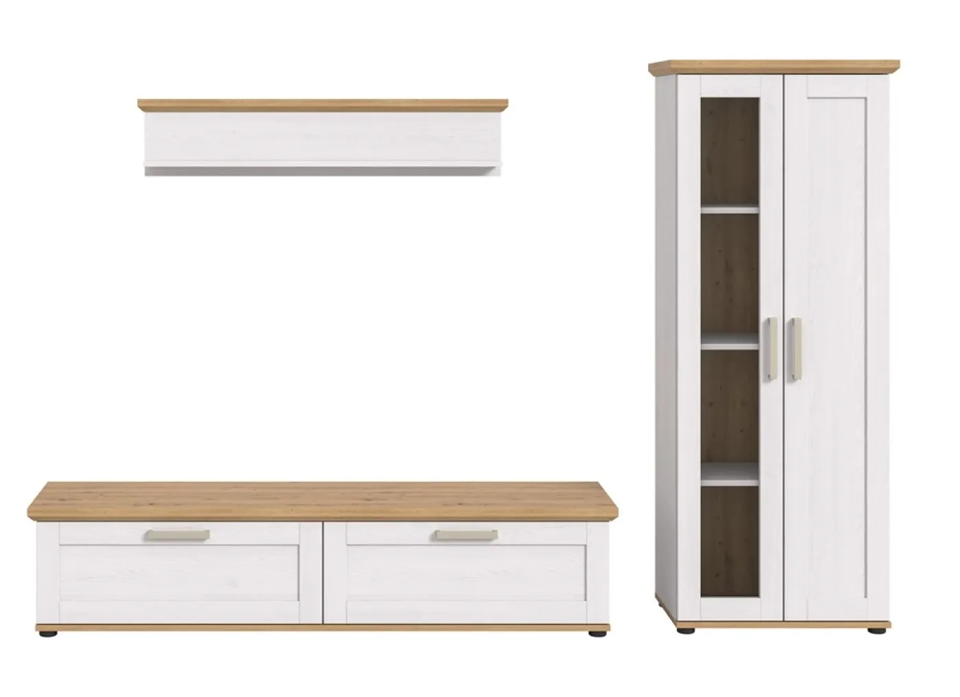 Wohnwand Wohnkombination Verona 2 | 3-teilig | Sibiu Lärche