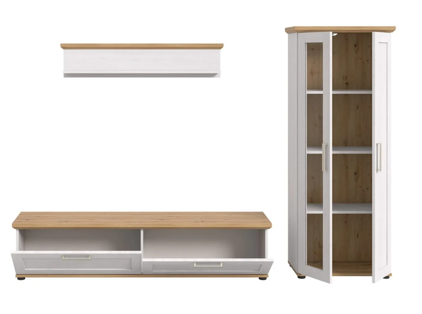 Wohnwand Wohnkombination Verona 2 | 3-teilig | Sibiu Lärche