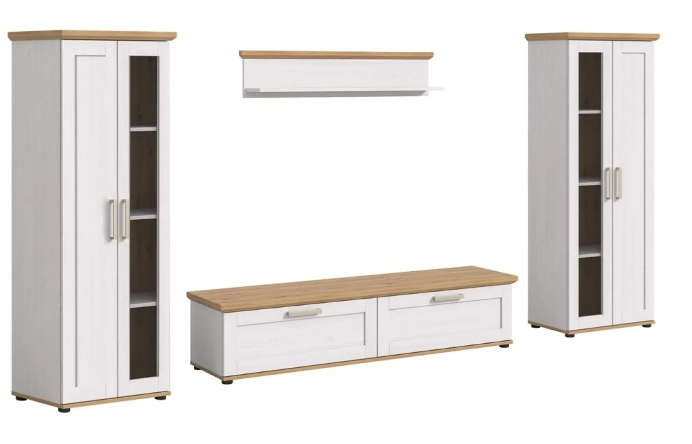 Wohnwand Wohnkombination Verona 2 | 4-teilig | Sibiu Lärche