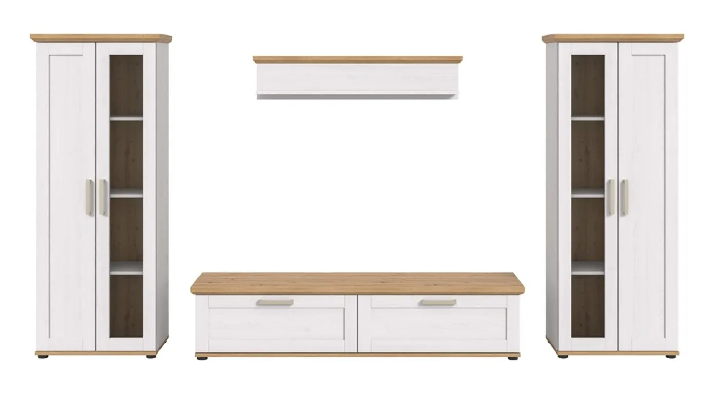 Wohnwand Wohnkombination Verona 2 | 4-teilig | Sibiu Lärche