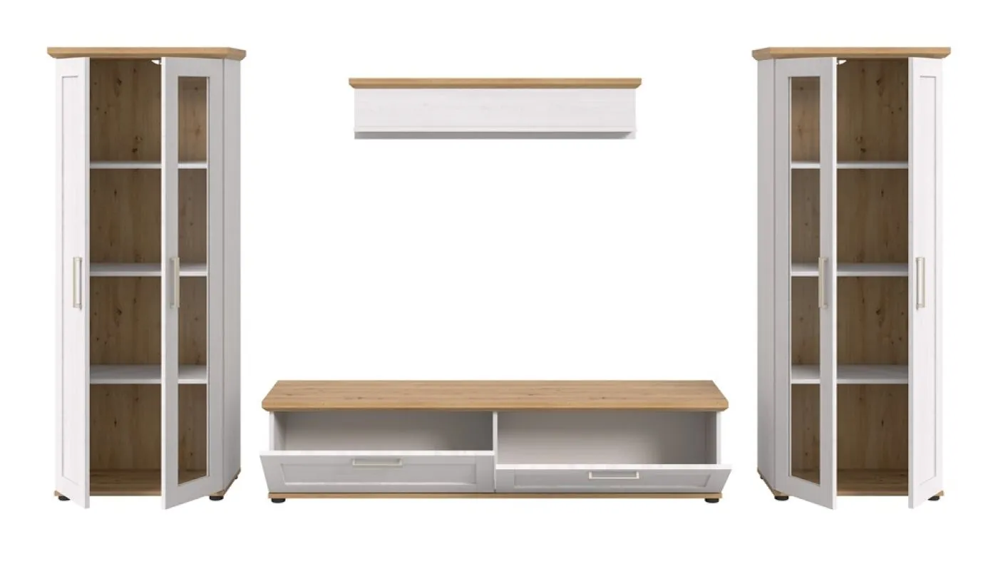 Wohnwand Wohnkombination Verona 2 | 4-teilig | Sibiu Lärche