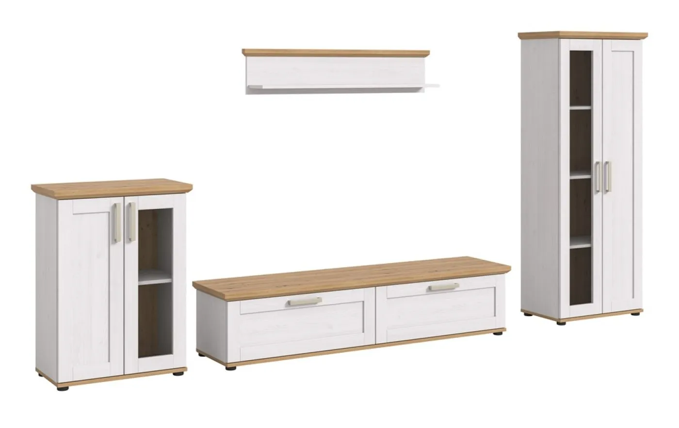 Wohnwand Wohnkombination Verona 4 | 4-teilig | Sibiu Lärche