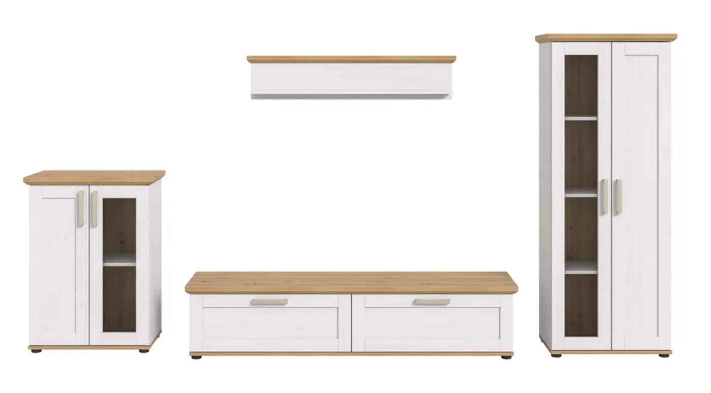 Wohnwand Wohnkombination Verona 4 | 4-teilig | Sibiu Lärche