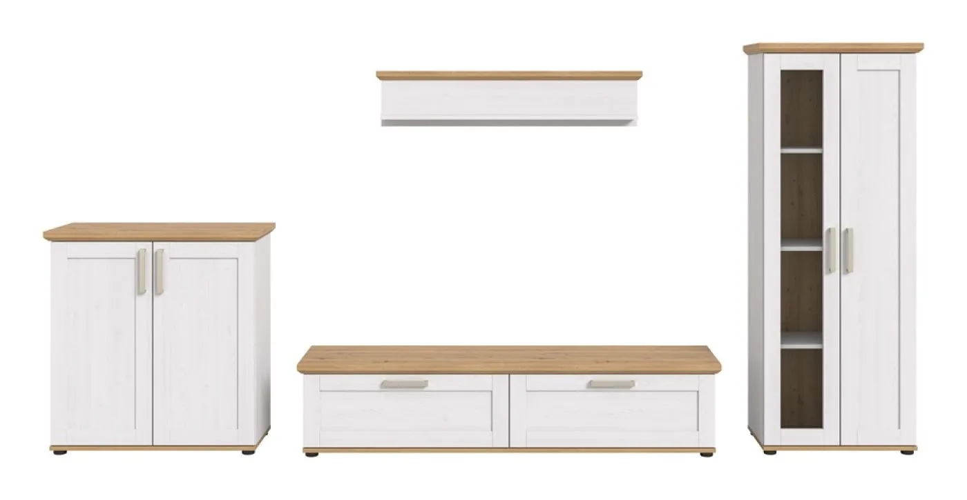 Wohnwand Wohnkombination Verona | 4-teilig | Sibiu Lärche