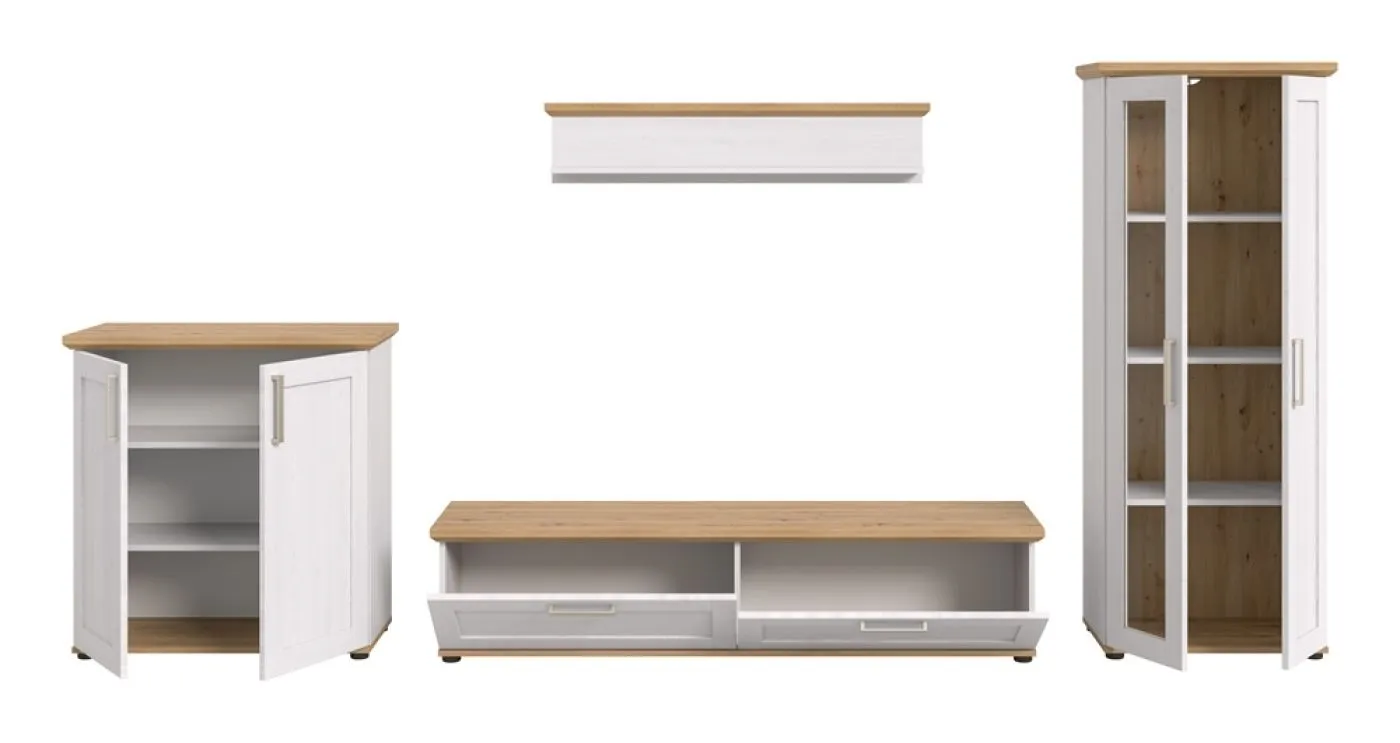 Wohnwand Wohnkombination Verona | 4-teilig | Sibiu Lärche