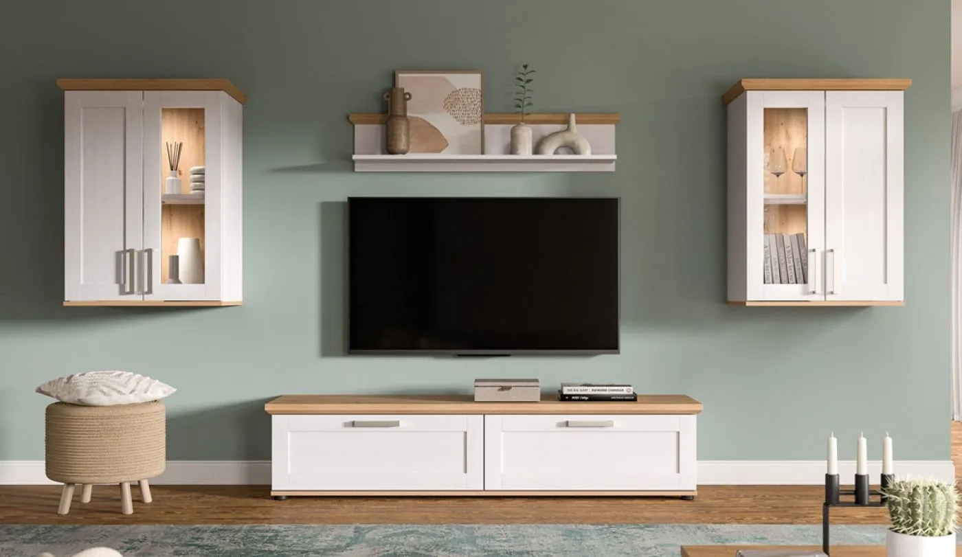 Wohnwand Wohnkombination Verona 5 | 4-teilig | Sibiu Lärche