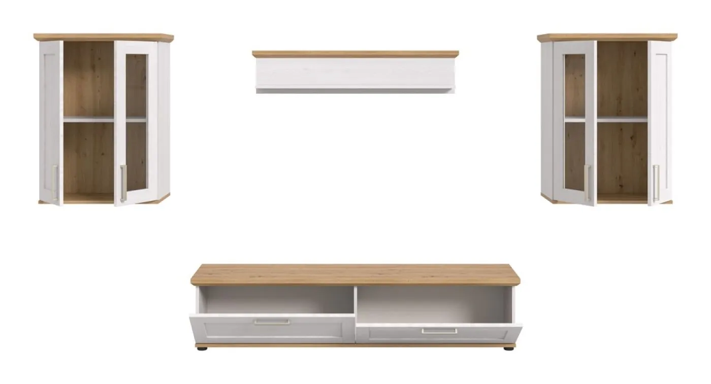 Wohnwand Wohnkombination Verona 5 | 4-teilig | Sibiu Lärche