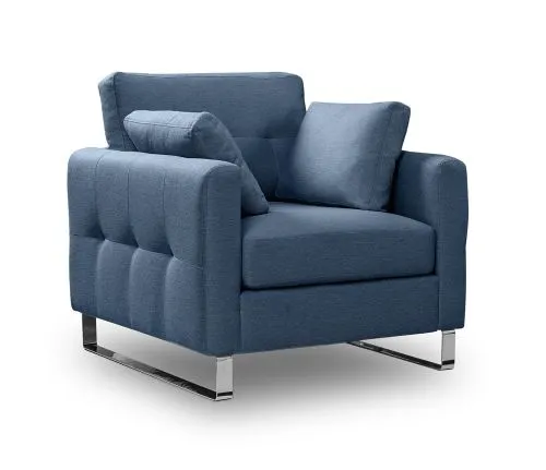 1,5-Sitzer Polstersofa Hera | 93cm | Flachgewebe | dunkelblau