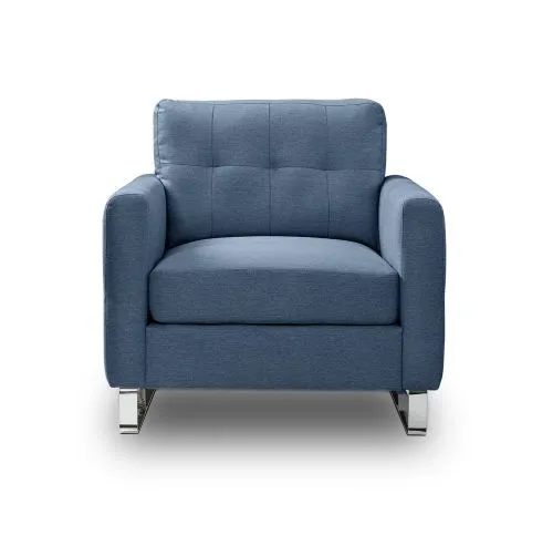 1,5-Sitzer Polstersofa Hera | 93cm | Flachgewebe | dunkelblau