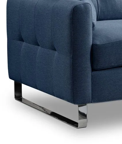 1,5-Sitzer Polstersofa Hera | 93cm | Flachgewebe | dunkelblau