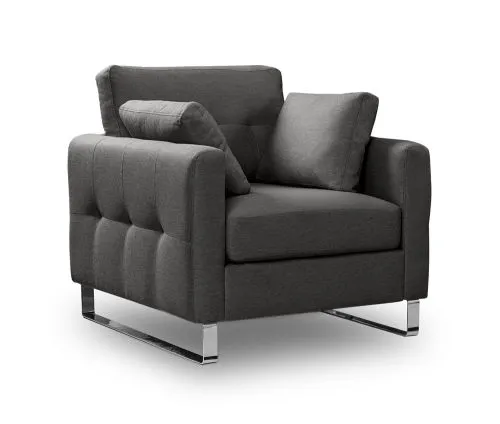1,5-Sitzer Polstersofa Hera | 93cm | Flachgewebe | grau