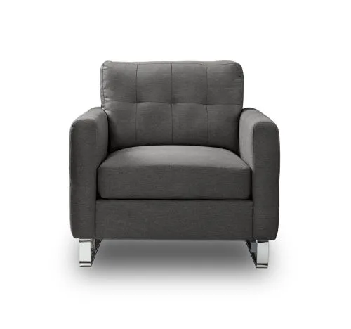 1,5-Sitzer Polstersofa Hera | 93cm | Flachgewebe | grau