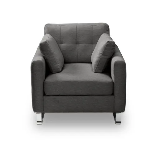 1,5-Sitzer Polstersofa Hera | 93cm | Flachgewebe | grau
