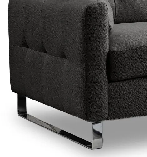 1,5-Sitzer Polstersofa Hera | 93cm | Flachgewebe | grau