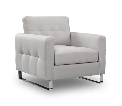 1,5-Sitzer Polstersofa Hera | 93cm | Flachgewebe | hellgrau