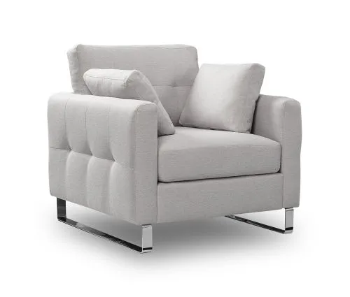 1,5-Sitzer Polstersofa Hera | 93cm | Flachgewebe | hellgrau