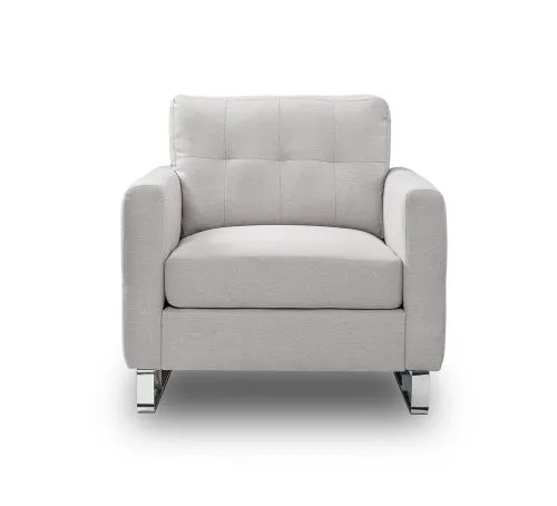 1,5-Sitzer Polstersofa Hera | 93cm | Flachgewebe | hellgrau