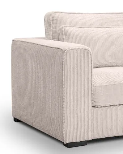 1-Sitzer Polstersofa Almera | 120cm | Cordstoff | grau-beige
