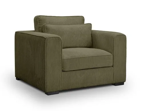 1-Sitzer Polstersofa Almera | 120cm | Cordstoff | khaki