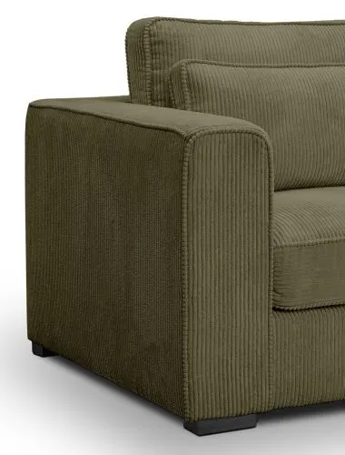 1-Sitzer Polstersofa Almera | 120cm | Cordstoff | khaki