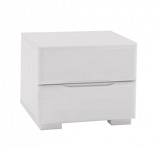 Nachttisch Dahlia 2 | mit 2 Schubkästen | Buche massiv | weiß lackiert