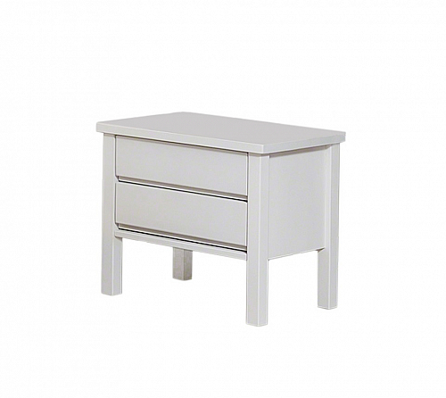 Nachttisch Jasmine | mit 2 Schubkästen | Buche massiv | weiß lackiert