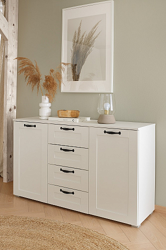 Kommode Cottage | mit Schubkästen | alpinweiß