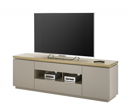 TV-Board Palamos | Akazie massiv | warmgrau | verschiedene Größen