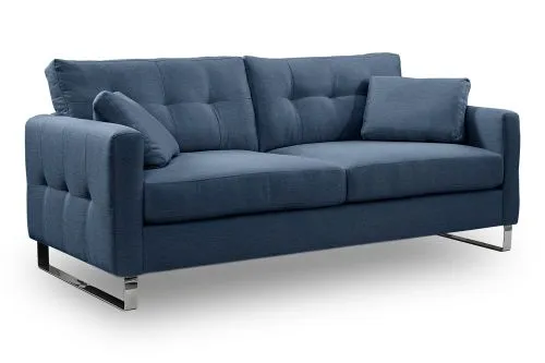 2,5-Sitzer Polstersofa Hera | 203cm | Flachgewebe | dunkelblau