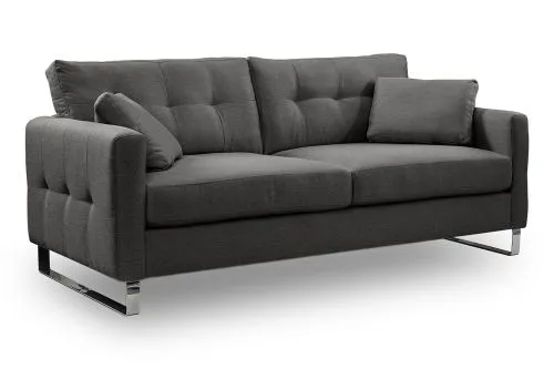 2,5-Sitzer Polstersofa Hera | 203cm | Flachgewebe | grau