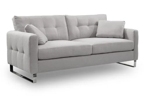 2,5-Sitzer Polstersofa Hera | 203cm | Flachgewebe | hellgrau