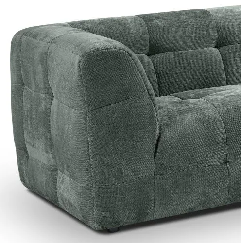 2,5-Sitzer Polstersofa Tenso | 217cm | Strukturstoff | petrol