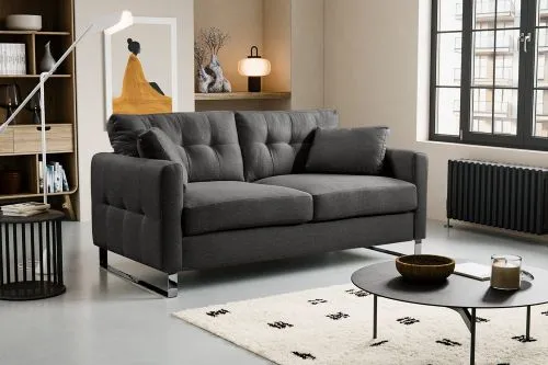 2-Sitzer Polstersofa Hera | 175cm | Flachgewebe | grau