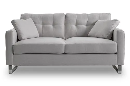 2-Sitzer Polstersofa Hera | 175cm | Flachgewebe | hellgrau
