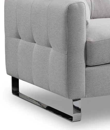 2-Sitzer Polstersofa Hera | 175cm | Flachgewebe | hellgrau