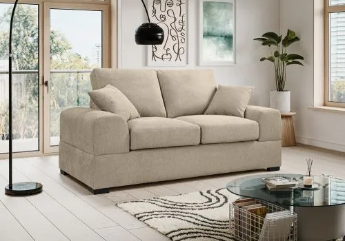 2-Sitzer Polstersofa Veda | 182cm | Strukturstoff | beige