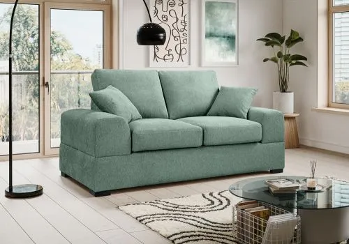 2-Sitzer Polstersofa Veda | 182cm | Strukturstoff | petrol