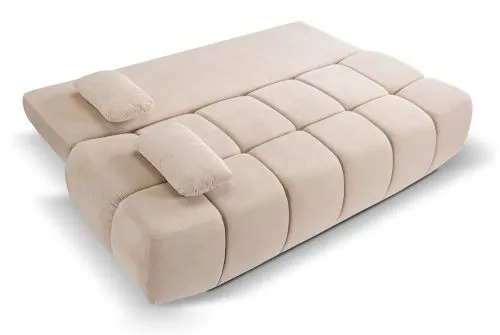 2-Sitzer Schlafsofa Lauder mit Bettkasten | 207cm | Cord | beige