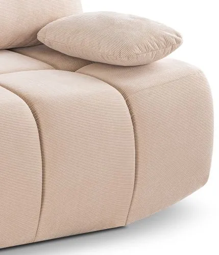 2-Sitzer Schlafsofa Lauder mit Bettkasten | 207cm | Cord | beige