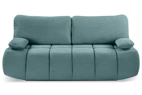 2-Sitzer Schlafsofa Lauder mit Bettkasten | 207cm | Cord | mint-blau