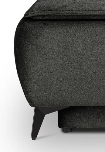 2-Sitzer Schlafsofa Sendi mit Bettkasten | 210cm | Velourstoff | grau-beige