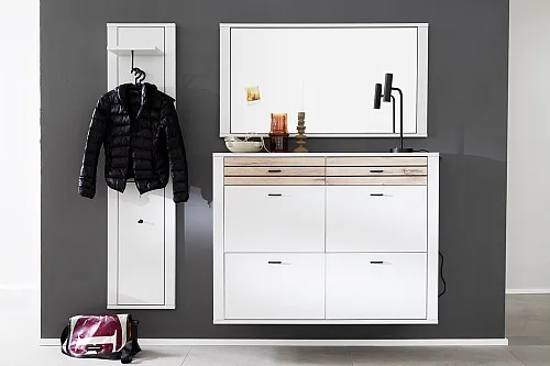 Garderoben Set Mantena | Modern White / Viking Oak | 3-teilig