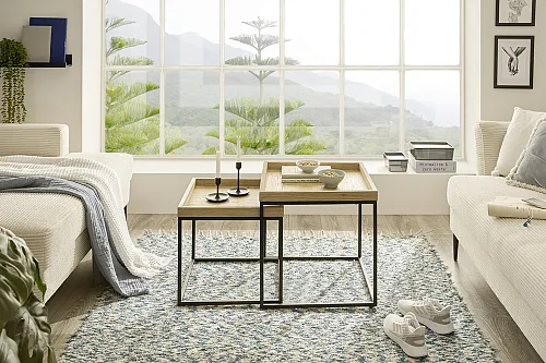 Couchtisch Ubeda | 2-teilig | Eiche / schwarz