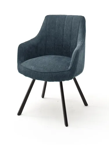 2er Set 4-Fuß Stuhl Sassello mit Armlehnen | petrol