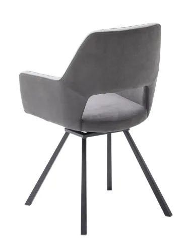 2er Set Armlehnstuhl Bayonne | Webstoff | drehbar | dunkelgrau