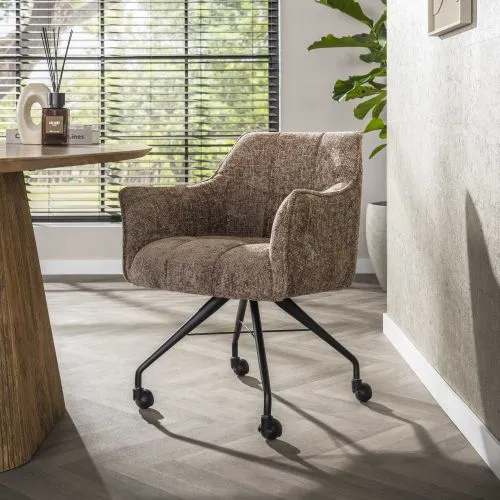 2er Set Stuhl Joli | mit Rollen | Hoven champagne