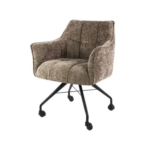 2er Set Stuhl Joli | mit Rollen | Hoven champagne