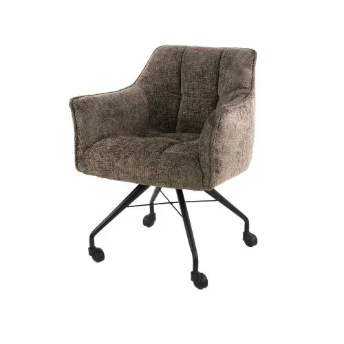 2er Set Stuhl Joli | mit Rollen | Hoven taupe