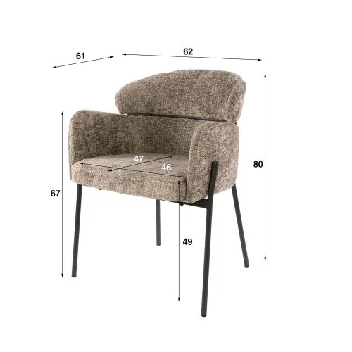 2er Set Stuhl Setka | Hoven champagne