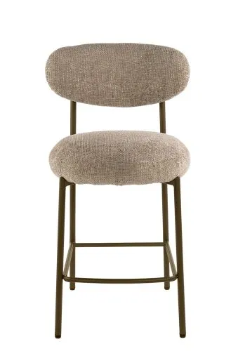 2er Set Barhocker Elysia | Cargo Stoff / Strukturgewebe | sand-braun